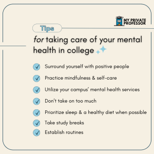 taking care of mental health in college