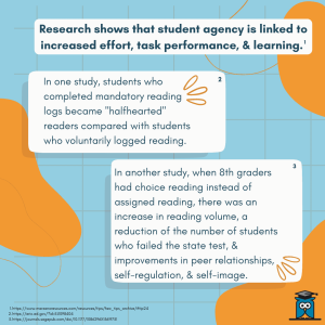research on giving students agency
